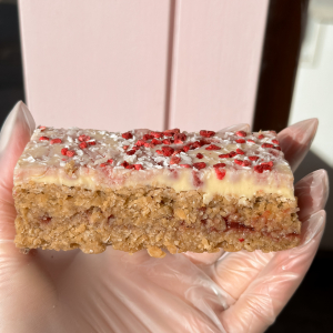 Raspberry and Coconut Flapjack